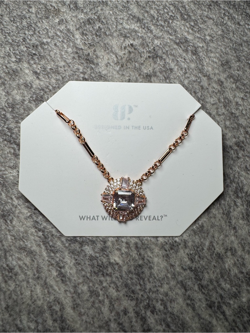 Diamond cubic zirconia necklace